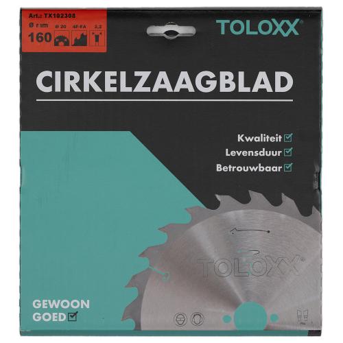 Toloxx cirkelzaagblad 160x20mm DP 4 tanden cementplaat (Geschikt voor Festool)